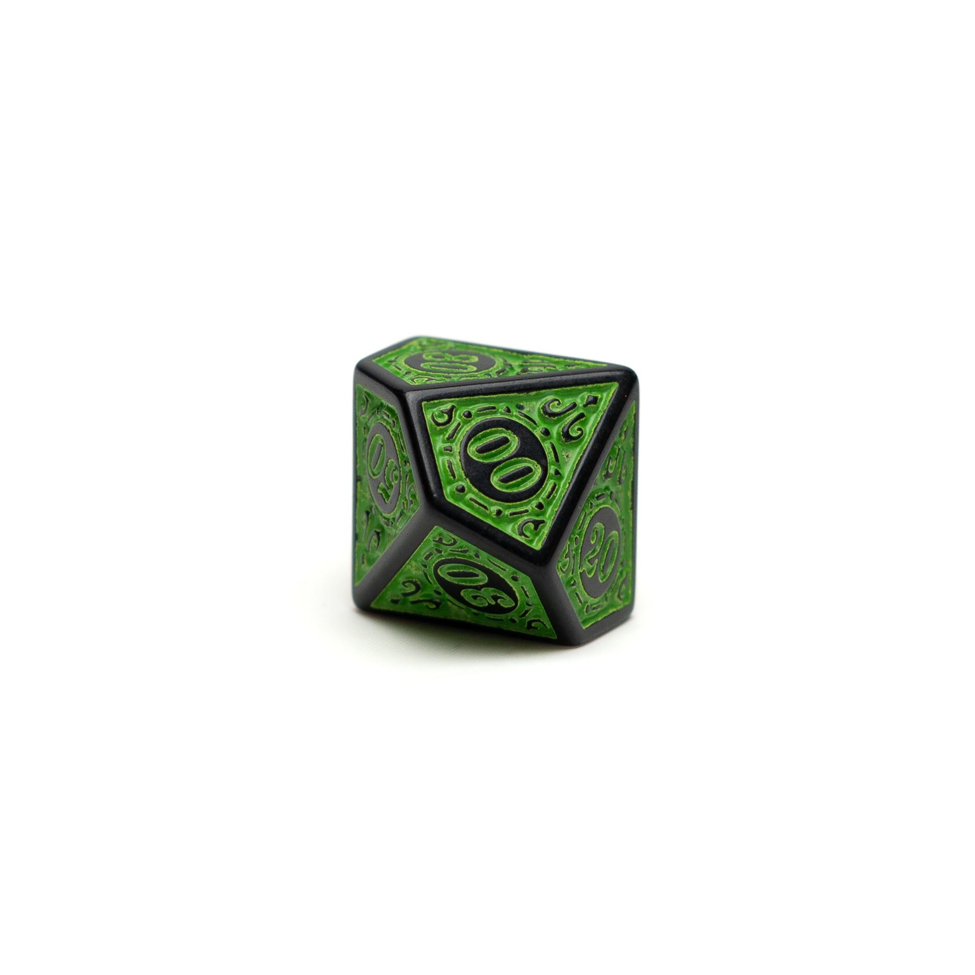 Roll Britannia Keth Frostiron Dungeons and Dragons D10 Percentile Dice with Green Military Aesthetic