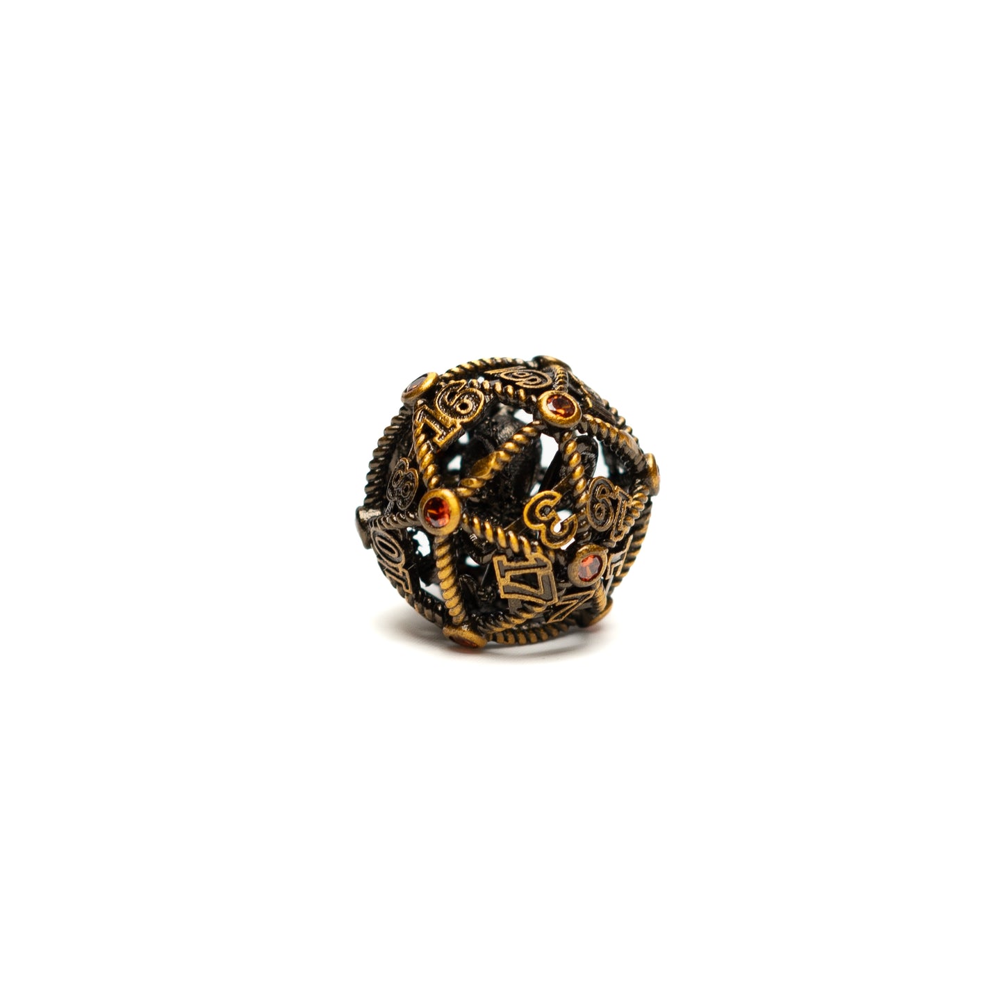 Roll Britannia Metal Dungeons and Dragons D20 Dice with Nautical Kraken Aesthetic