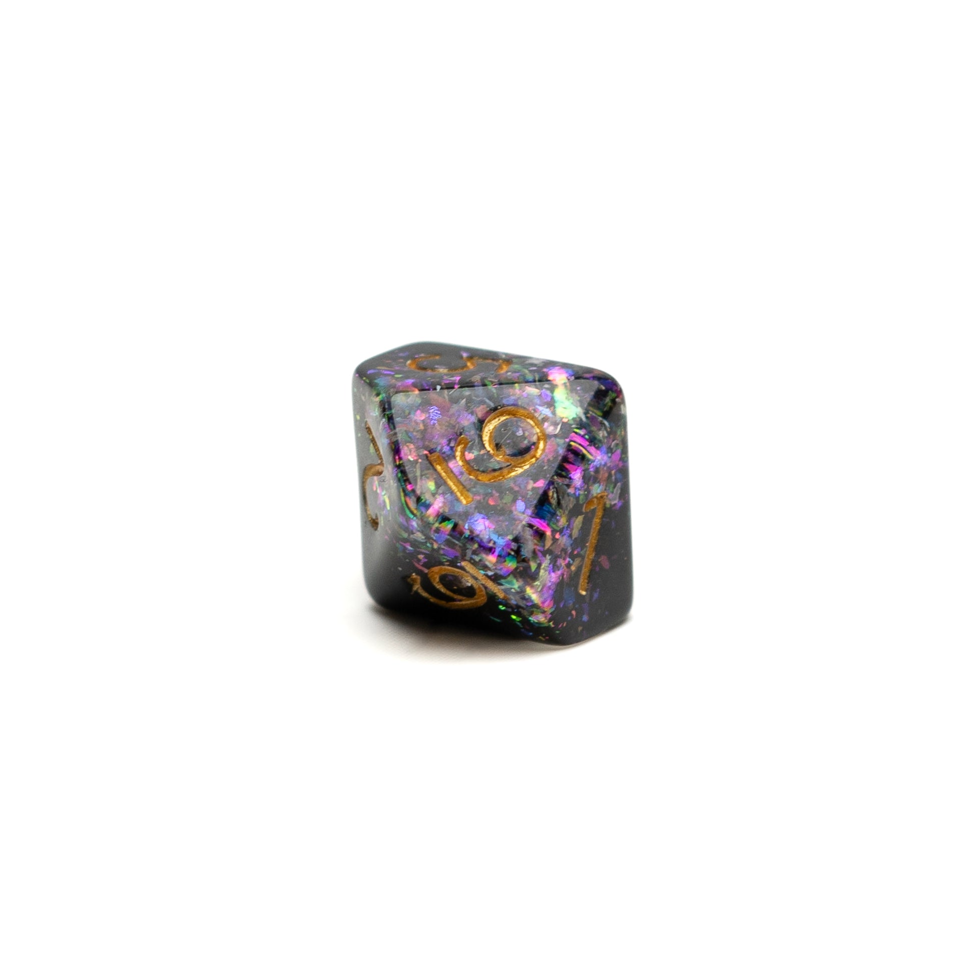 Roll Britannia Derek Normalbeard Dungeons and Dragons D10 Dice with Rainbow Glitter Confetti Aesthetic