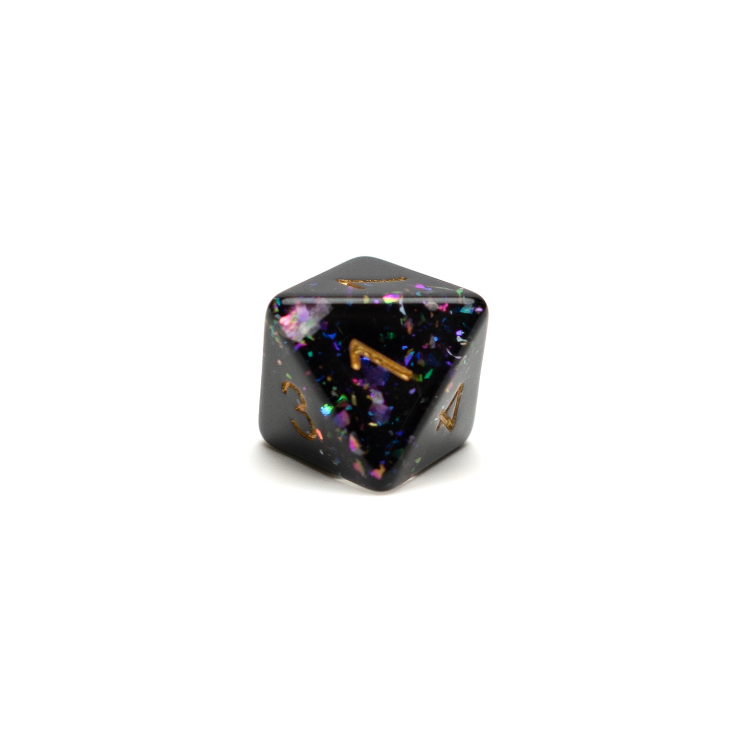 Roll Britannia Derek Normalbeard Dungeons and Dragons D8 Dice with Rainbow Glitter Confetti Aesthetic