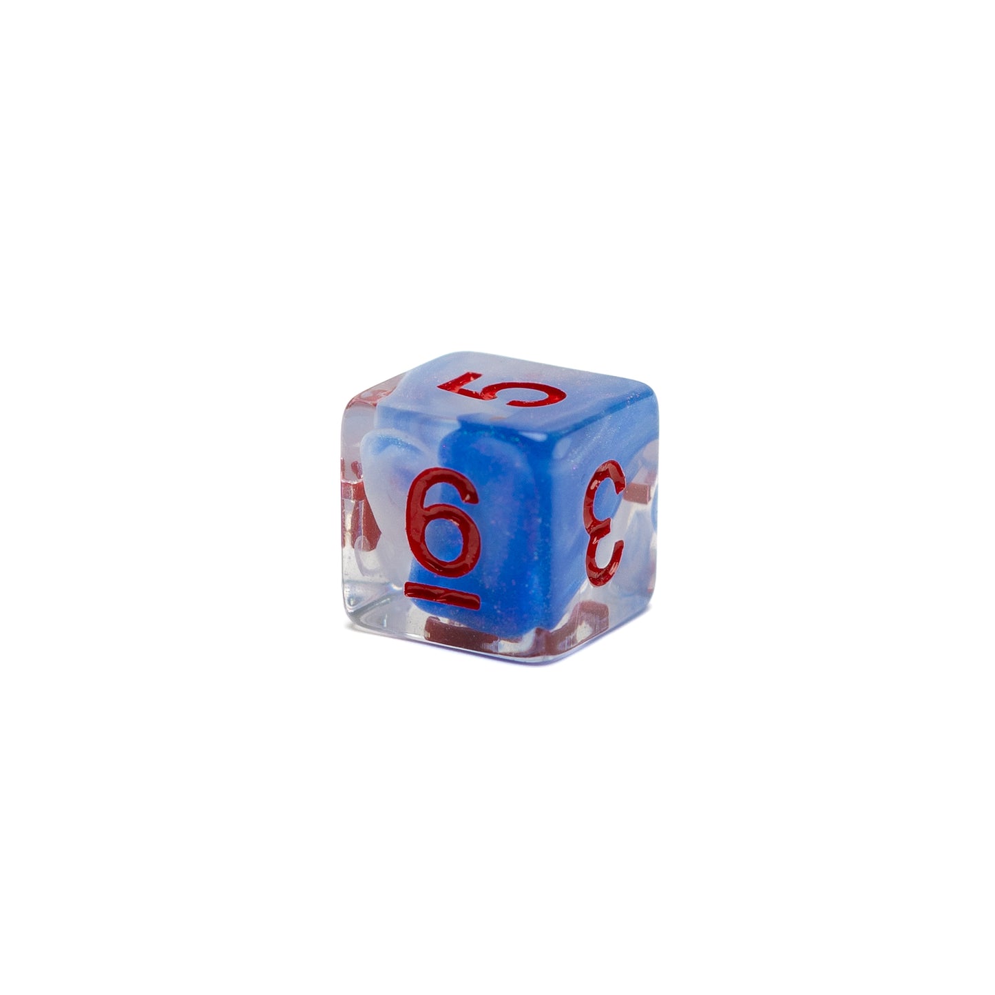 Roll Britannia Acrylic Dungeons and Dragons D6 Dice with Red and Blue Ocean Aesthetic