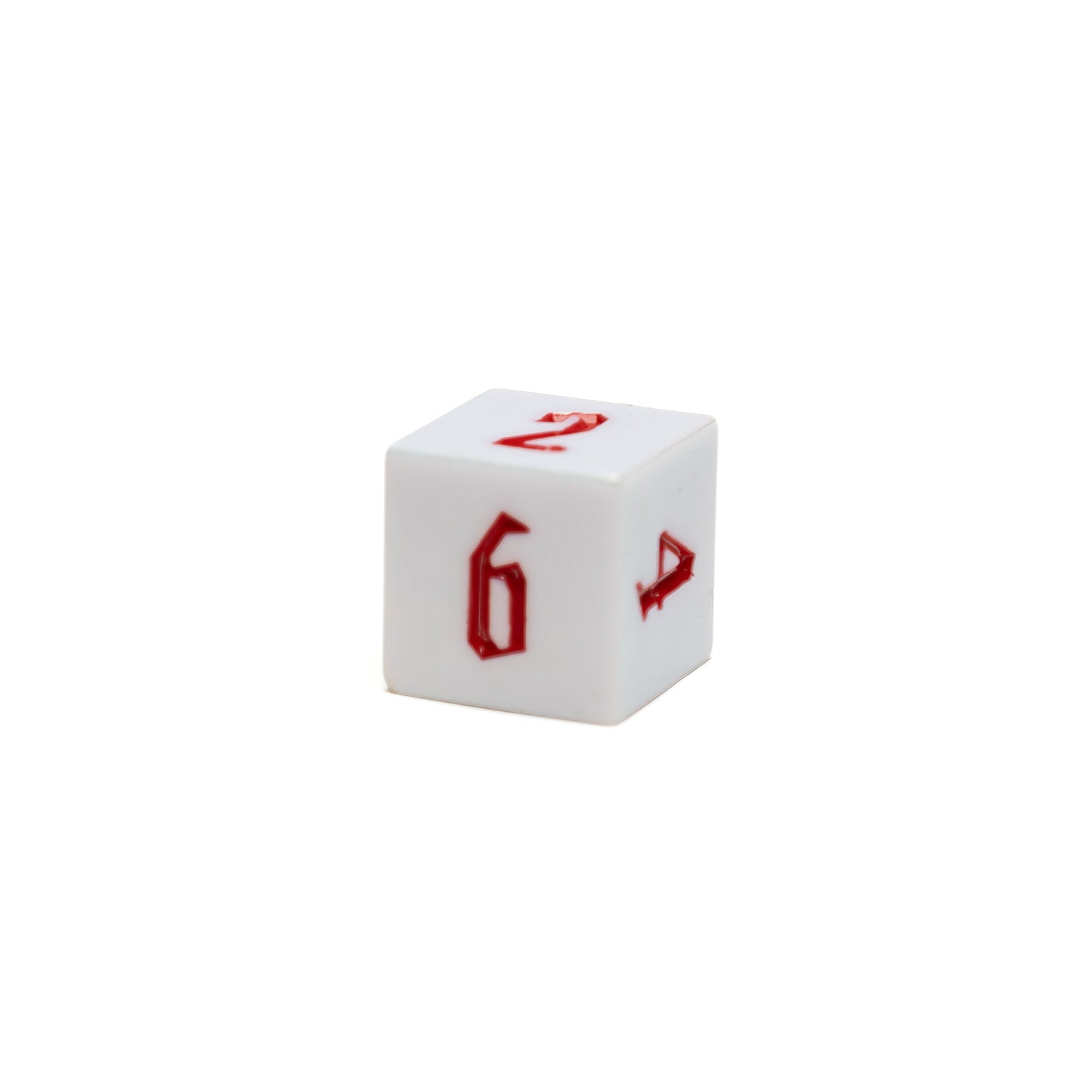 Roll Britannia Royal Guard Sharp Edged Electroplating Dungeons and Dragons D6 Dice with Red and White Aesthetic