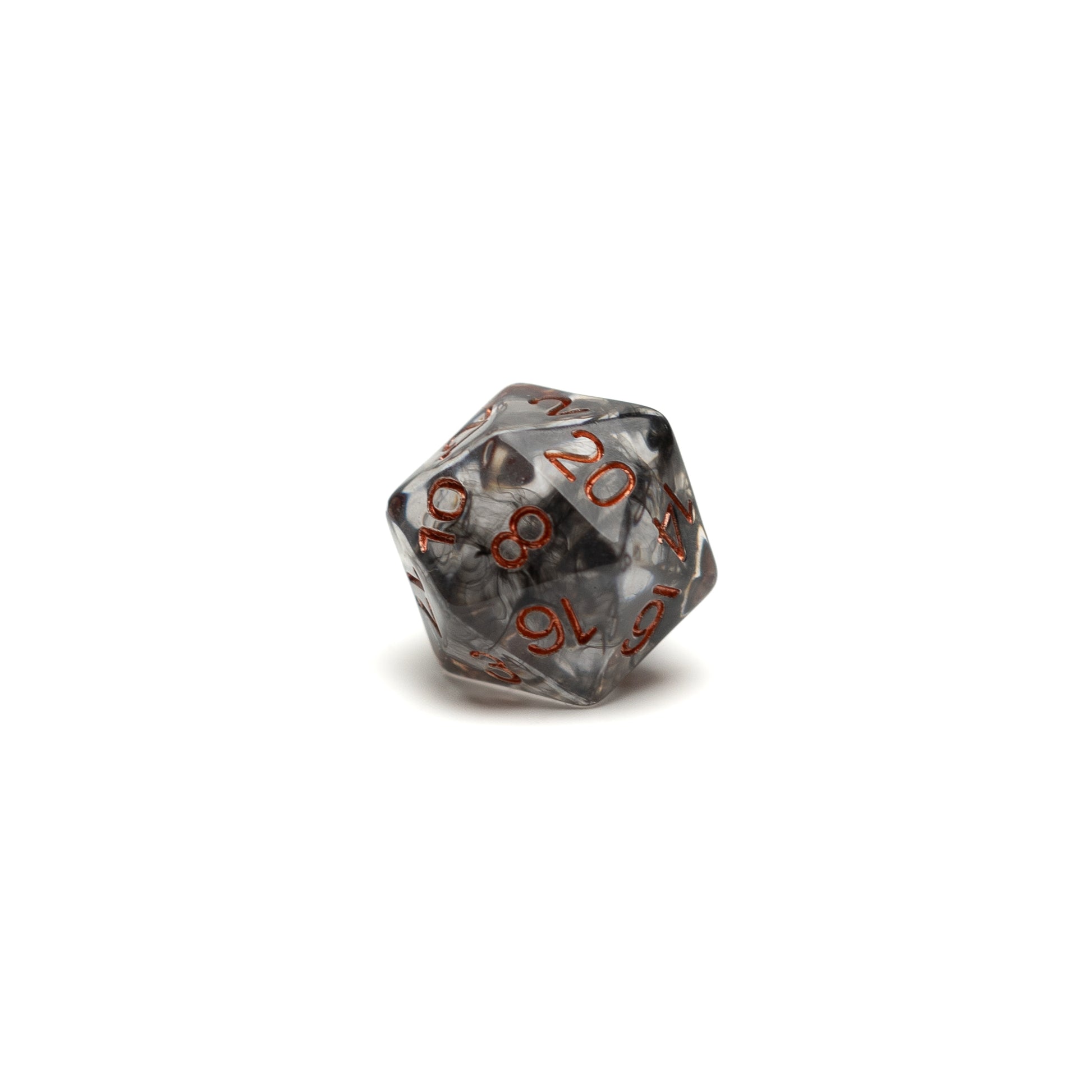 Roll Britannia Jeff Silverbow Dungeons and Dragons D20 Dice with Smoke and Fire Aesthetic