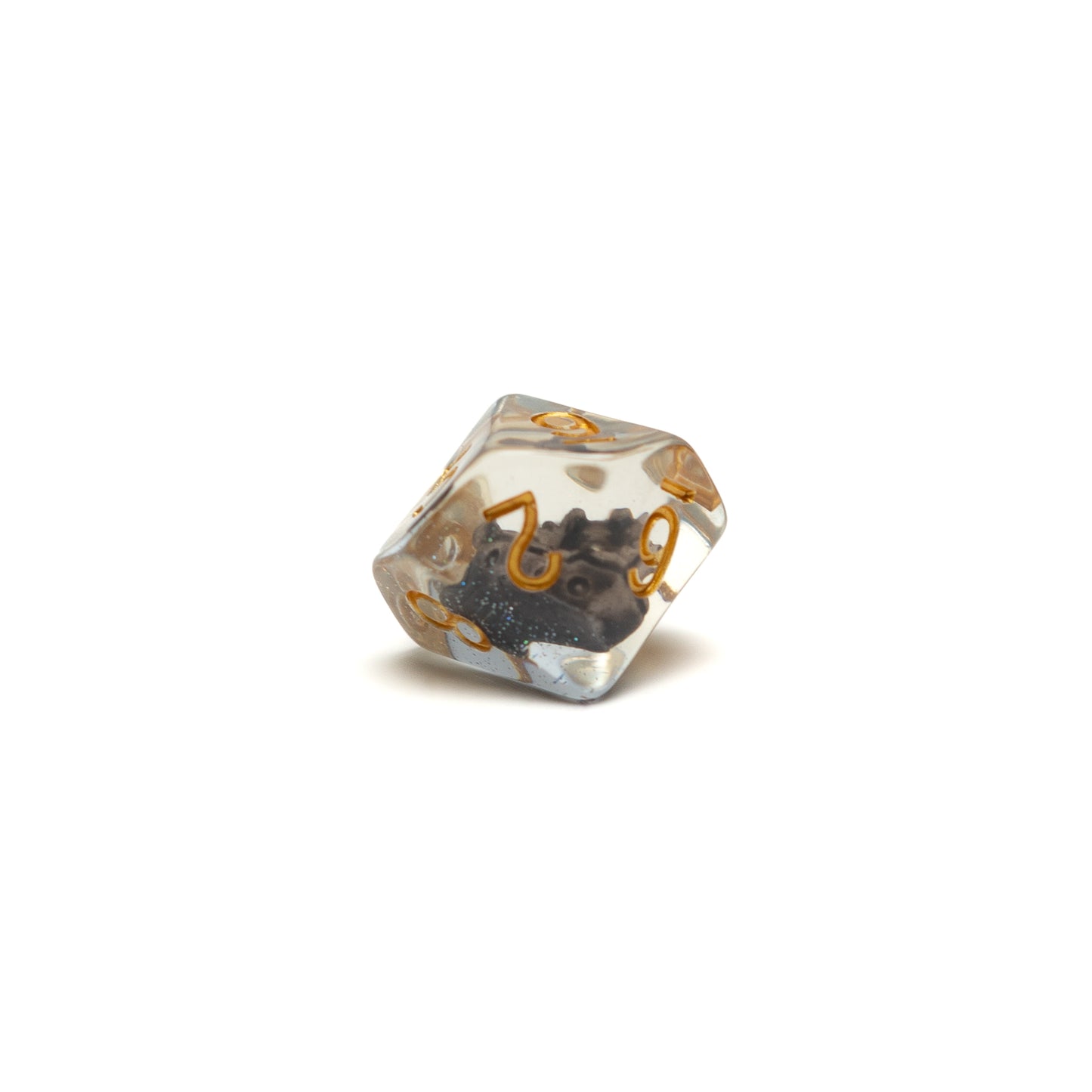 Roll Britannia Captain Timbers Dungeons and Dragons D10 acrylic dice with ship and ocean inside