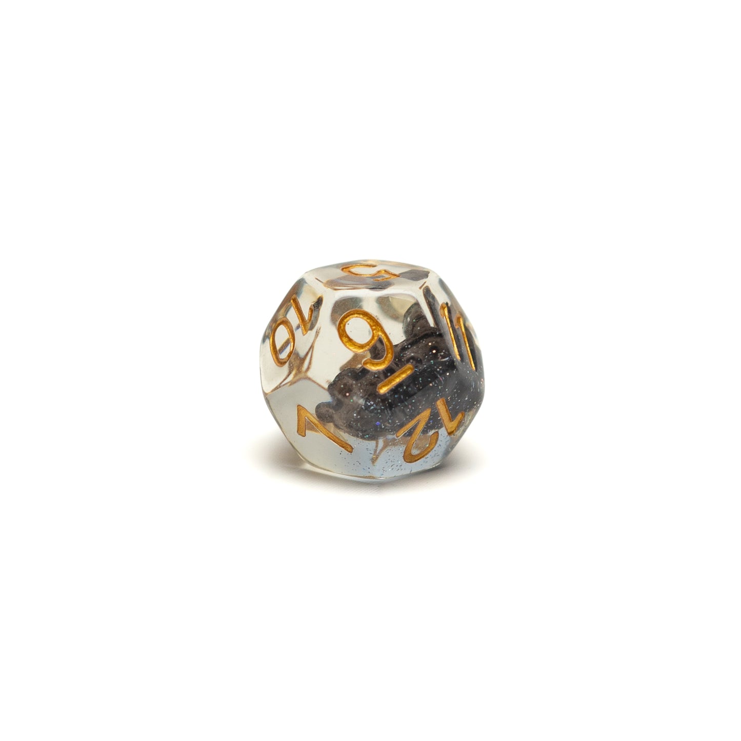 Roll Britannia Captain Timbers Dungeons and Dragons D12 acrylic dice with ship and ocean inside